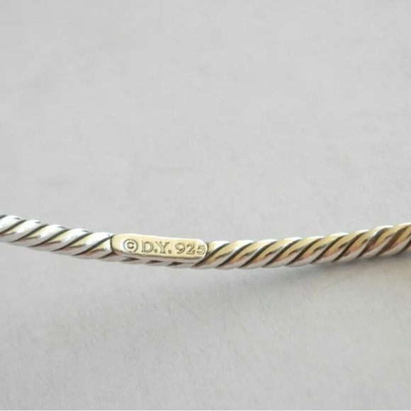 David Yurman SS Blue Topaz Confetti double bangle bracelet set. - Picture 3 of 7